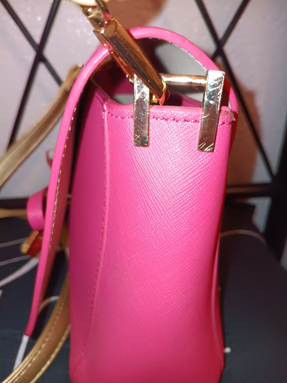 kate spade Pink Crossbody Bag with Gold Strap and Bow Detail - Picture 4 of 14